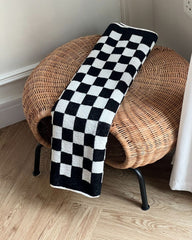 Black X White Checkers Towel