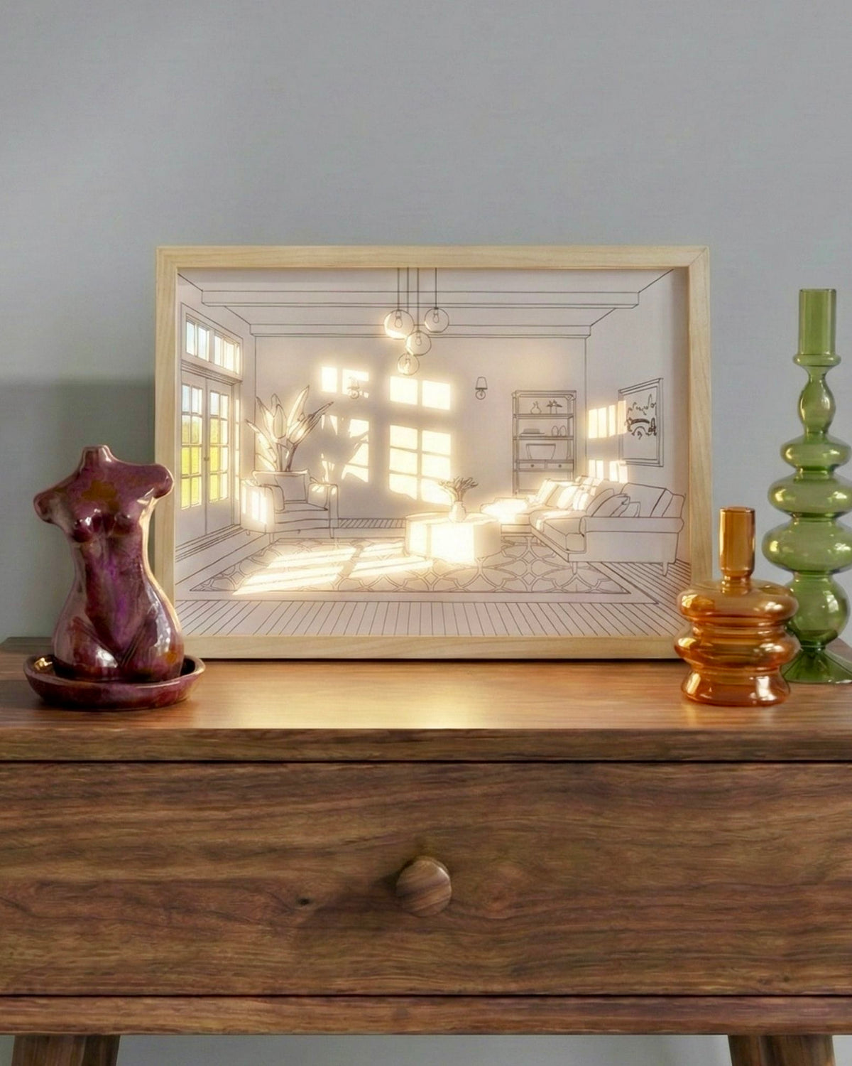 Classic Living Room Light Up Frame