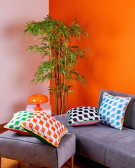 Multi Color Checkers Pillow