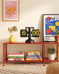 Black X Yellow 12H Desktop Clock