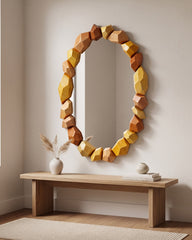 Faceted Quartz Mirror