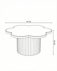 The Petal Pillar Coffee Table 85cm