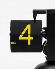 Black X Yellow 12H Desktop Clock