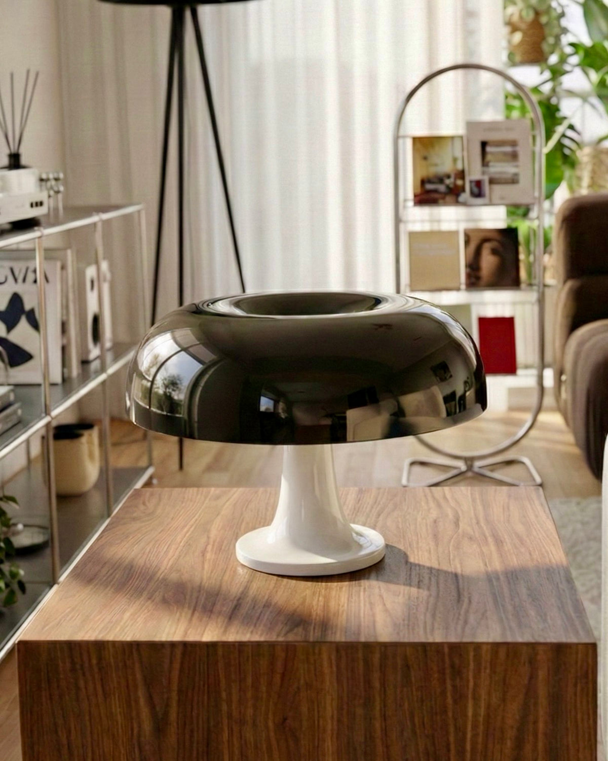 Black X White Mushroom Lamp