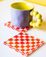 Check Board Acrylic Coasters Set of 3