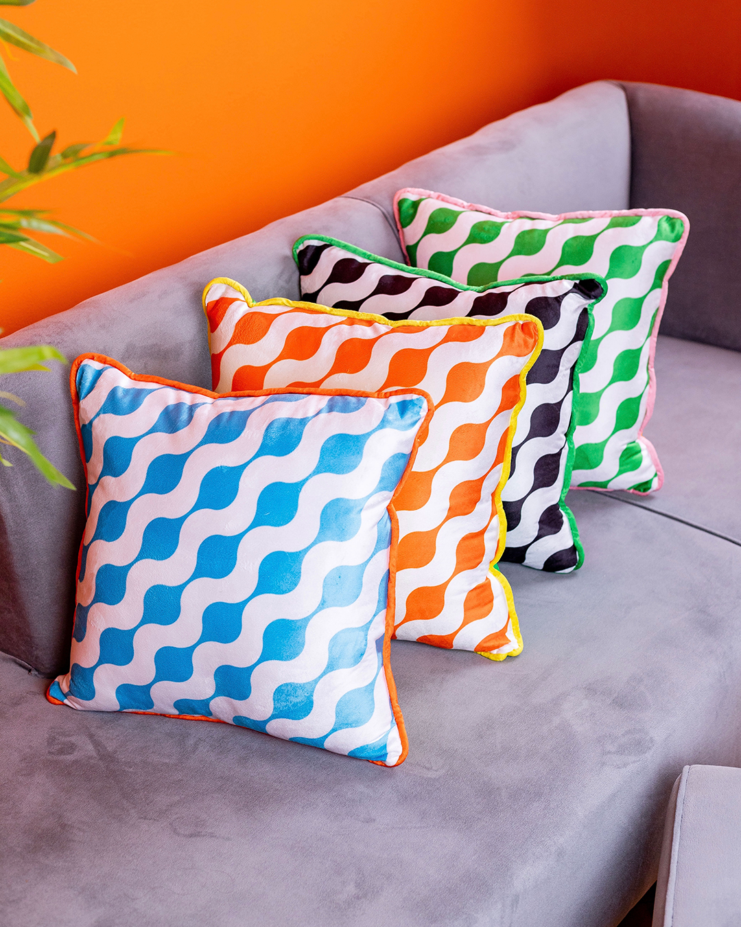 Multi Color Checkers Pillow